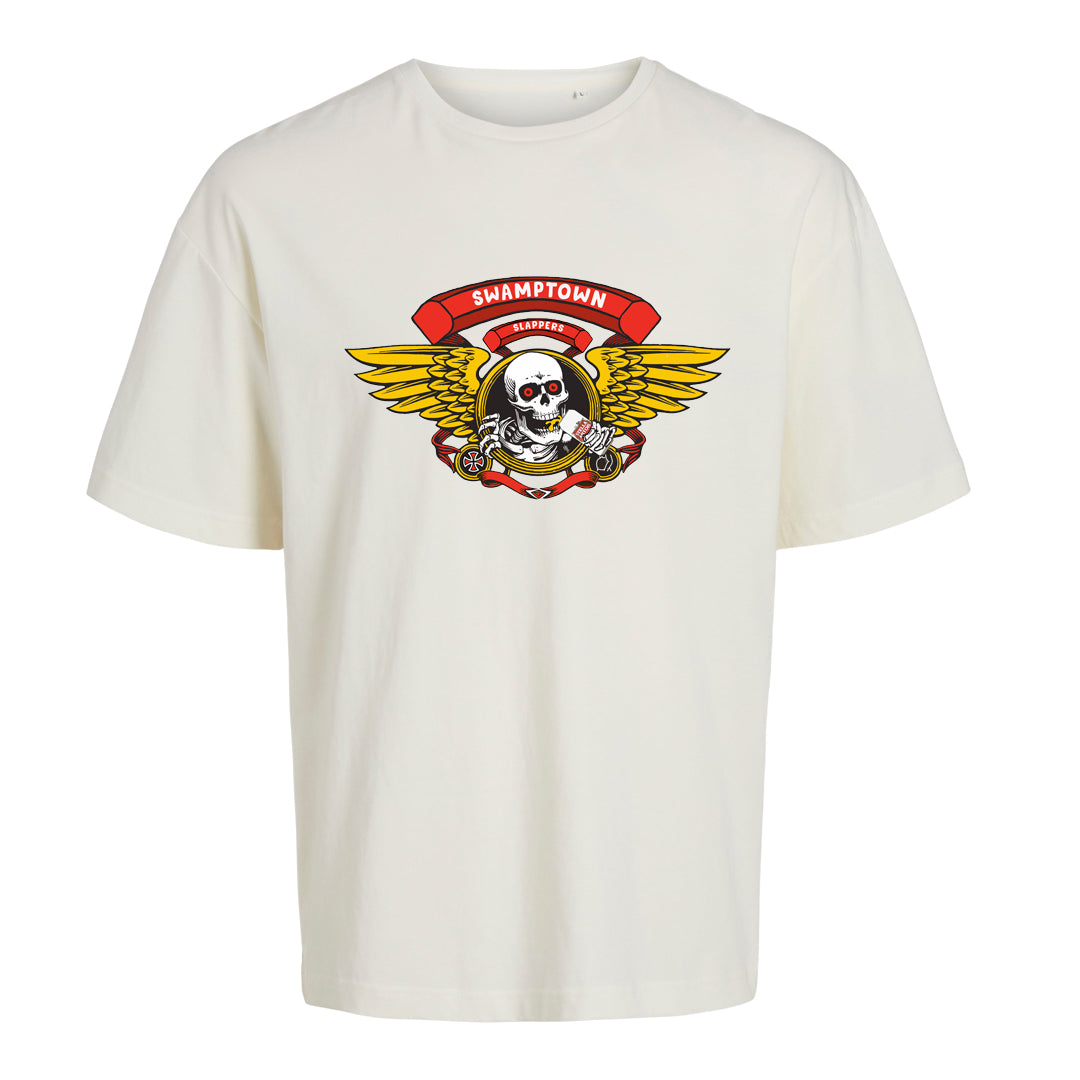 SWAMPTOWN SLAPPERS T SHIRT - EGRET